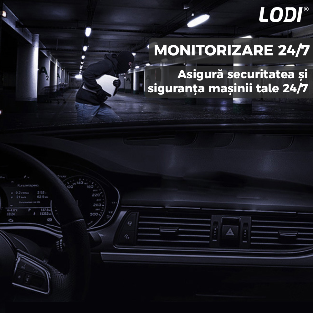 Oglinda Auto Retrovizoare cu Camera Frontala Lodi492, video Full HD 1080P, senzor G, 32GB, Night Vision, Display 2.8 inch, negru
