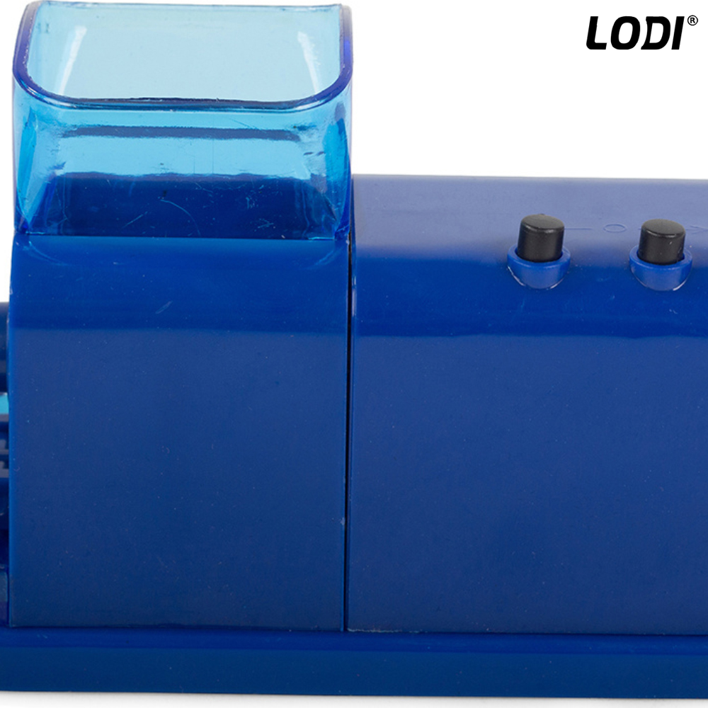 Aparat Electric de Facut Tigari Lodi281, injector tutun, ergonomic, dimensiune standard, accesorii incluse, albastru