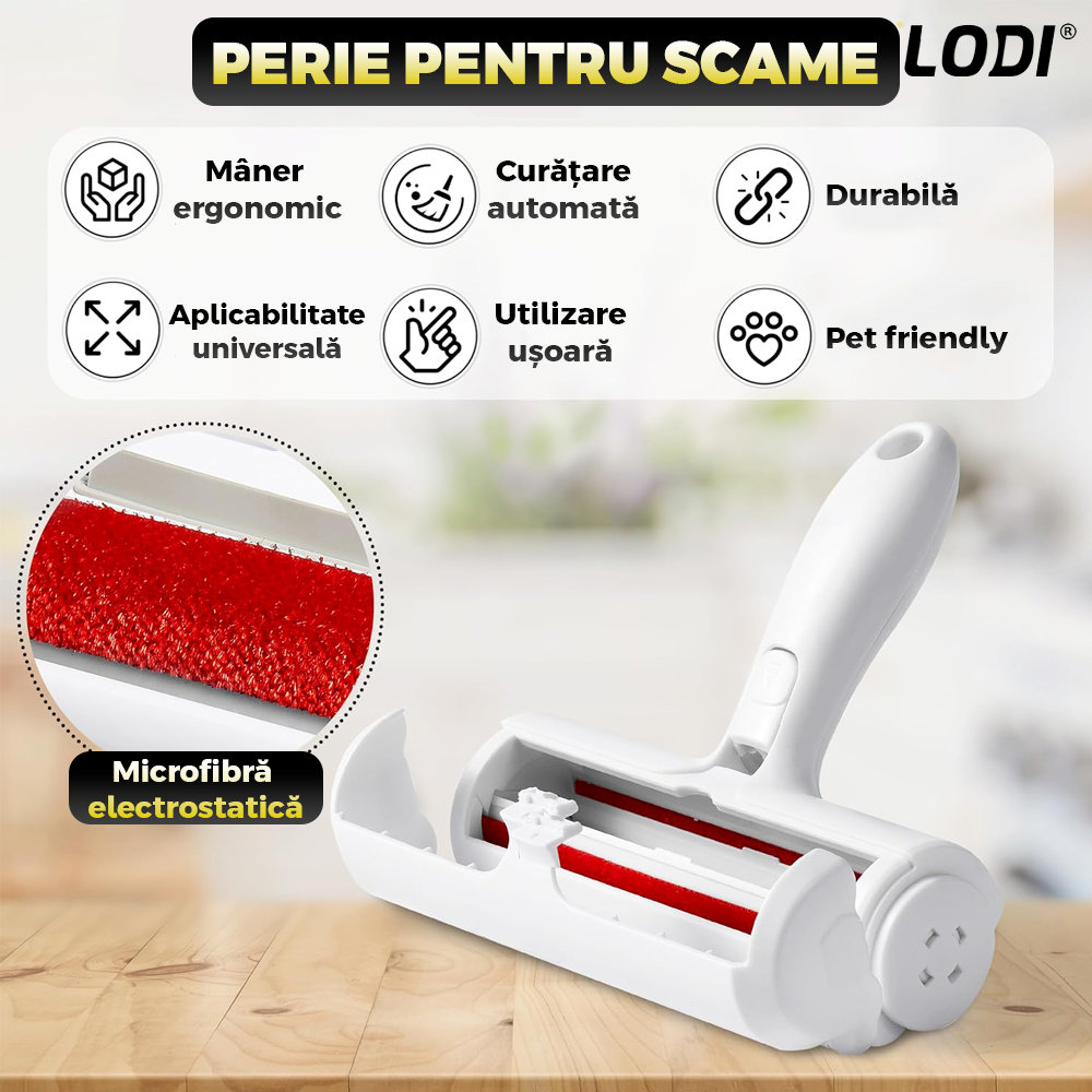 Kit pentru Ingrijire Animale Premium Lodi1011, 4 accesorii, manusi pentru animale, perie cu zimti, perie pentru scame, perie de lemn, usor de utilizat, durabile, calitative