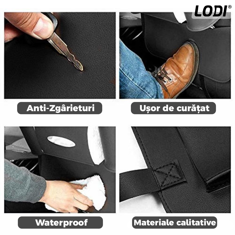 Organizator pentru Scaun Auto Lodi136, 9 Compartimente, multifunctional, universal, suport tableta si telefon, suport servetele, negru
