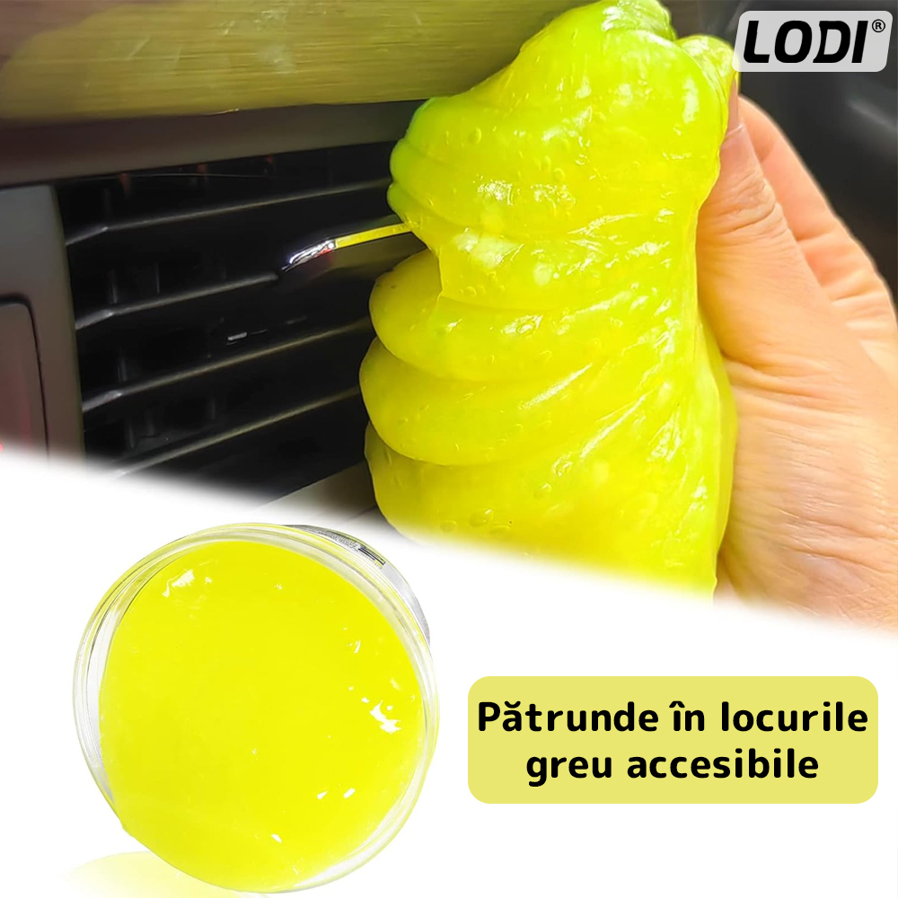 Slime pentru Curatat Spatii Greu Accesibile Lodi313, Super Clean, interior auto, tastatura, uz casnic, galben