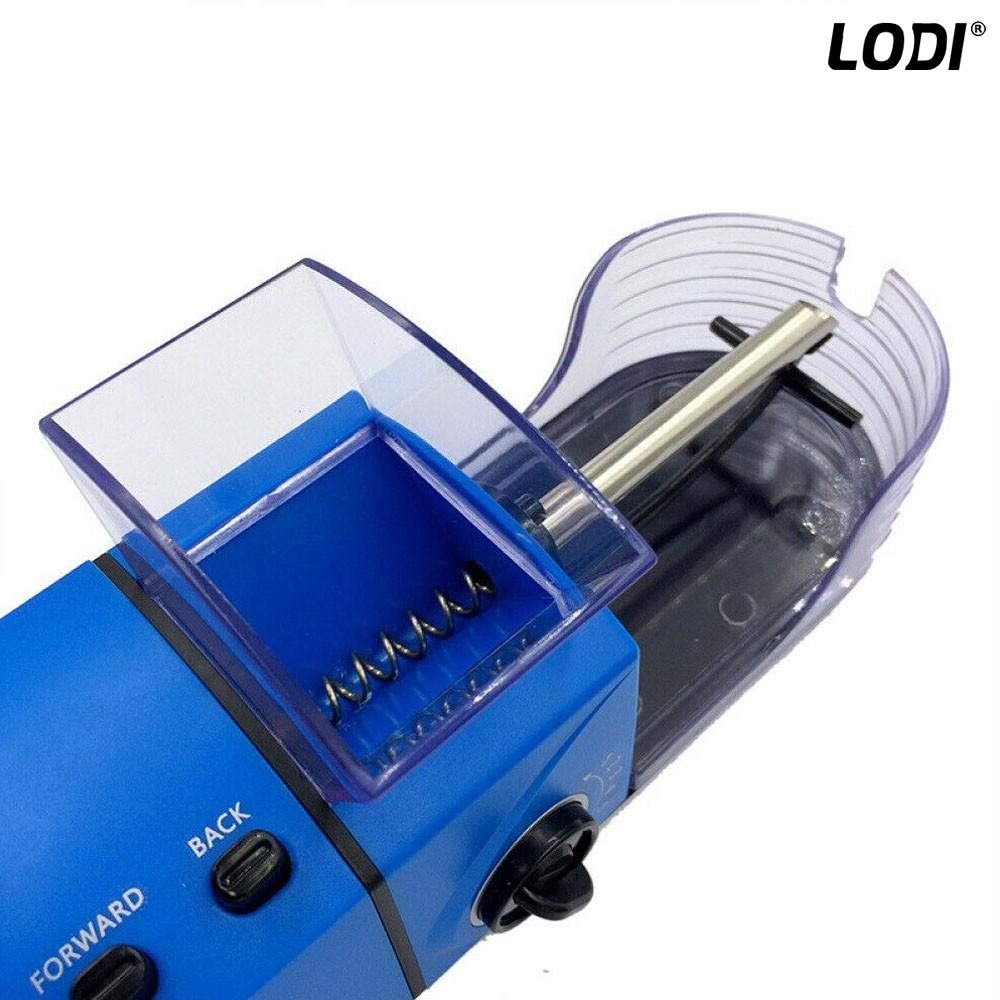 Aparat Electric de Facut Tigari Lodi278, injector tutun, 5 niveluri de maruntire, ergonomic, dimensiune standard, accesorii incluse, albastru