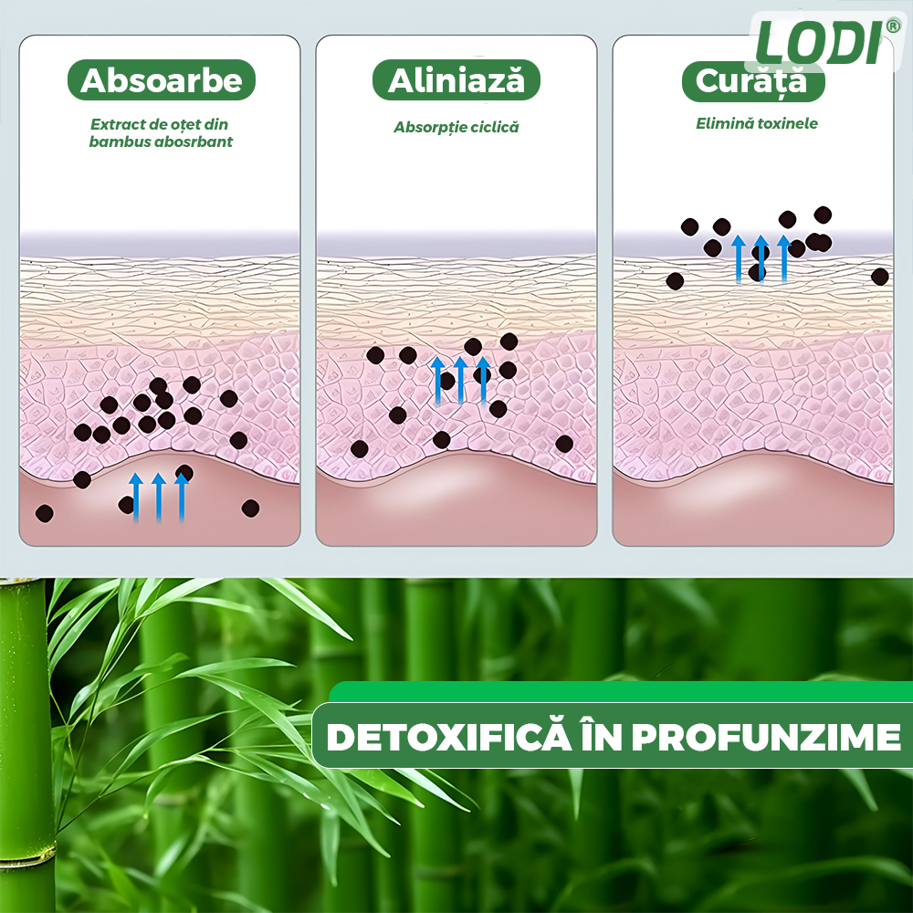 Set 50 de plasturi KINOKI Lodi1255, pentru detoxifiere, ingrediente naturale, vitamina C, imbunatatesc somnul, energizeaza, curata, adezivi, alb