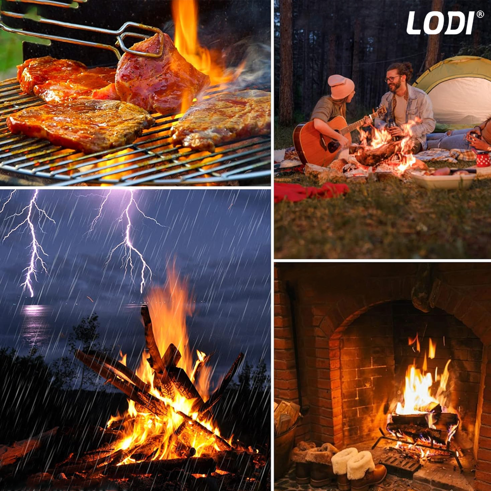 Set Cuburi pentru Aprins Focul Lodi, pastile aprinzatoare, timp indelungat de ardere, incalzire centrala, seminee, sobe, camping, drumetii