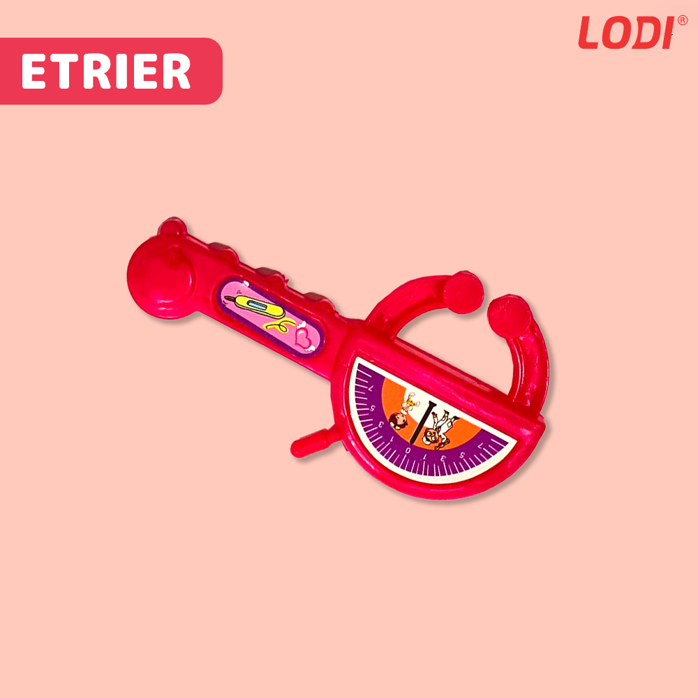 Set Trusa Medicala Asistenta Doctor Lodi481, joc de rol, 13 accesorii si cutie penntru depozitare, mini pacient, 37.5 x 21 cm, rosu
