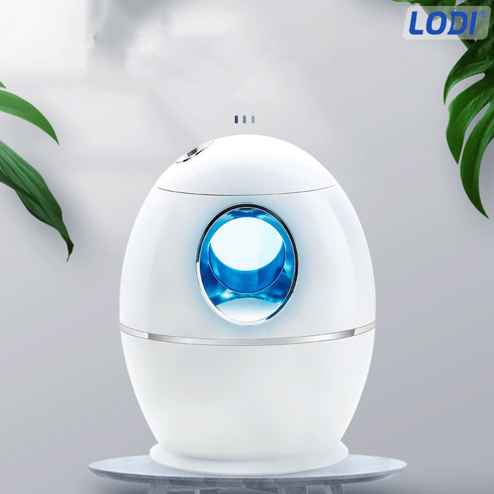 Difuzor Aromaterapie Lodi606, cu ultrasunete, design minimalist, 7 culori LED, 2 moduri de eliberare a aerului, capacitate 8000ml, silentios, umidifica aerul, alb