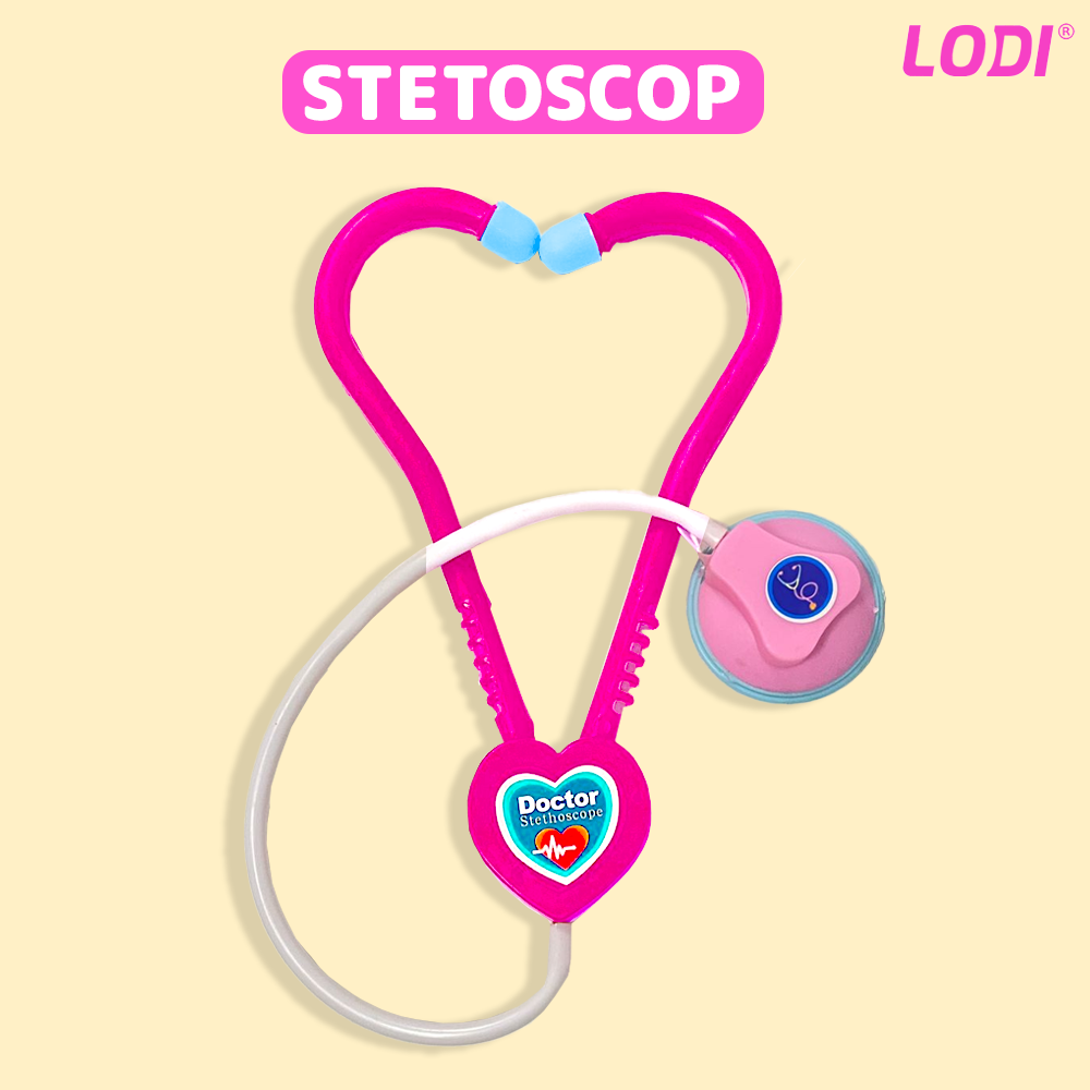 Set Trusa Medicala Asistenta Doctor Lodi478, joc de rol, 11 accesorii si cutie penntru depozitare, 37.5 x 21 cm, roz deschis