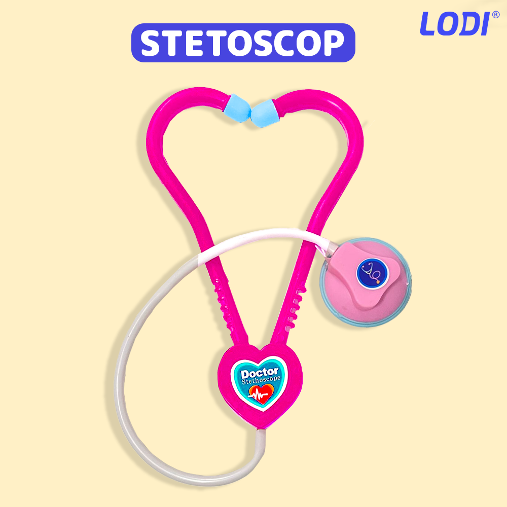 Set Trusa Medicala Asistenta Doctor Lodi479, joc de rol, 11 accesorii si cutie penntru depozitare, 37.5 x 21 cm, albastru