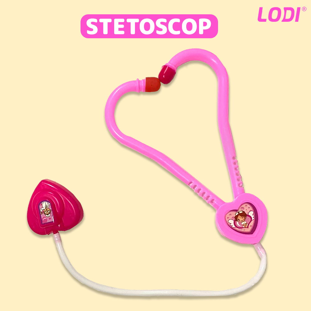 Set Trusa Medicala Asistenta Doctor Lodi480, joc de rol, 13 accesorii si cutie penntru depozitare, mini pacient, 37.5 x 21 cm, roz deschis