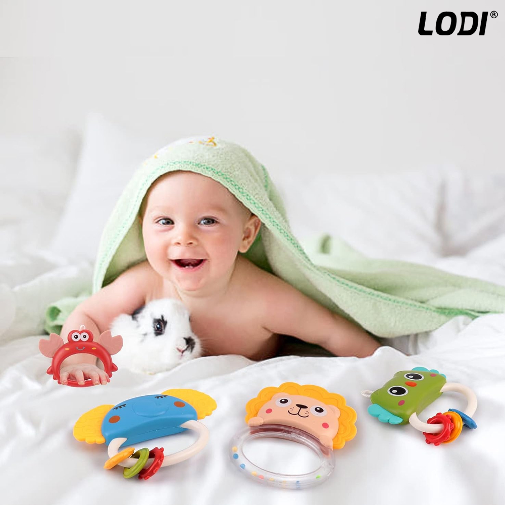 Carusel Muzical pentru Patut Lodi137, Bebe, control prin telecomanda, proiector, muzica si lumini, jucarii detasabile, multicolor