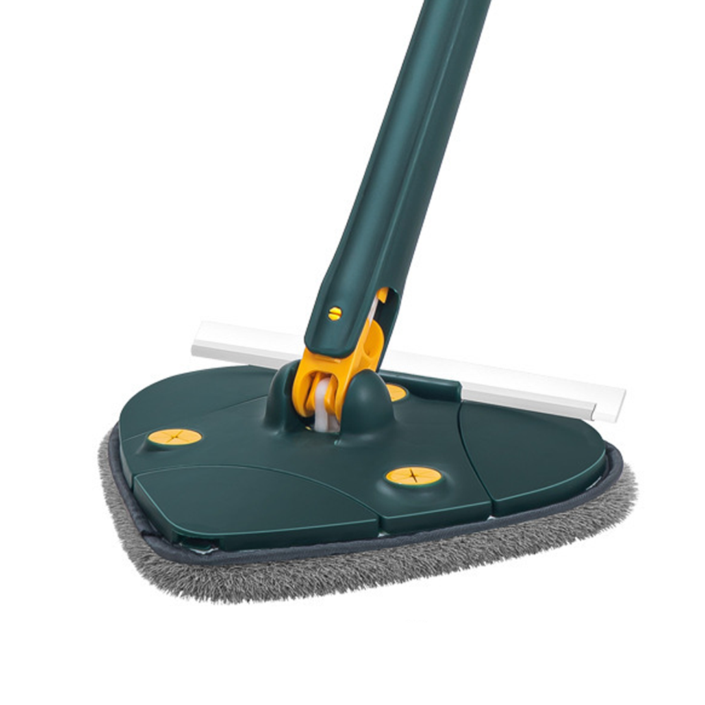 Mop cu Cap in Forma de Inima Lodi1158, rotire 360 grade, telescopic, curatare usoara, 127 cm, verde/galben