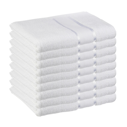 Prosop de baie si de fata Lodi, pentru uz rezidential/hotel/calatorii, densitate 420g/m², model egiptean, bumbac 100%, dimensiuni 70x130 cm, alb