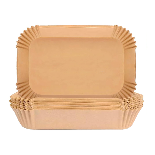 Set 200 Bucati Hartie de Copt pentru Air Fryer Lodi964, friteuza, unica folosinta, 22 x14 x 4.5 cm, dreptunghiular, maro