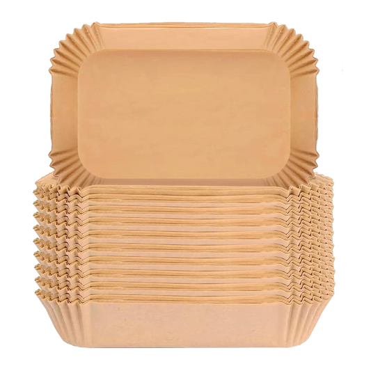Set 900 Bucati Hartie de Copt pentru Air Fryer Lodi971, friteuza, unica folosinta, 22 x14 x 4.5 cm, dreptunghiular, maro