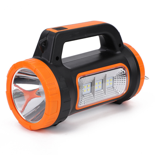 Lanterna Solara de Camping Lodi269, 2 moduri de alimentare, 5 moduri de iluminare, portabila, pentru drumetii, port USB, reincarcabila, portocaliu