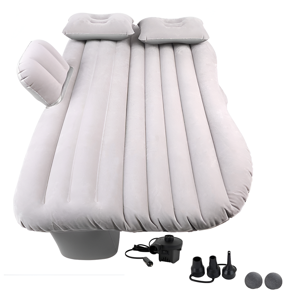 Saltea Auto Gonflabila 2 in 1 Lodi1238, scaun spate si travel bed, materiale calitative, pluristratificata, saculet de depozitare, pompa pentru umflare inclusa, 138 x 85 cm, gri