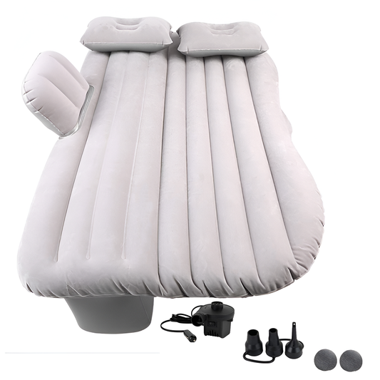 Saltea Auto Gonflabila 2 in 1 Lodi1238, scaun spate si travel bed, materiale calitative, pluristratificata, saculet de depozitare, pompa pentru umflare inclusa, 138 x 85 cm, gri