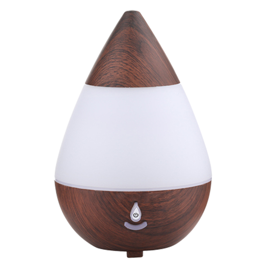 Difuzor Aromaterapie Lodi215, 7 culori LED, lumini dinamice, buton on/off, capacitate 235ml, silentios, umidifica aerul, stejar inchis