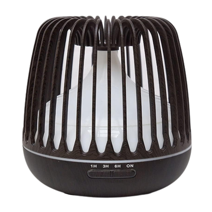 Difuzor Aromaterapie Lodi222, lumini ambientale, control manual, 3 trepte de temporizare, capacitate 500ml, silentios, umidifica aerul, stejar inchis
