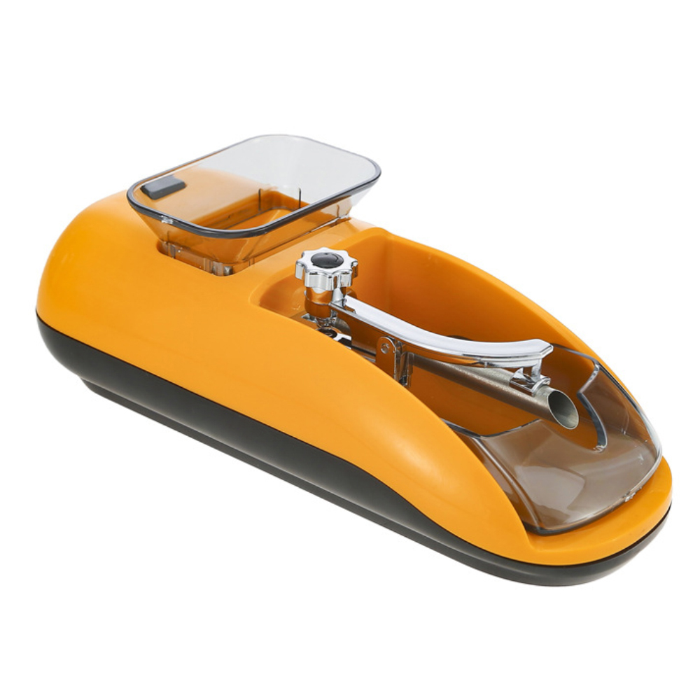 Aparat Electric de Facut Tigari Lodi285, injector tutun, dimensiune standard, ergonomic, accesorii incluse, galben
