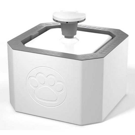 Dispenser de Apa Tip Fantana Lodi1506, ultra-silentios, pentru caini si pisici, filtru de carbon inclus, usor de utilizat, elimina bacteriile din apa, alimentare USB, desgin modern, alb