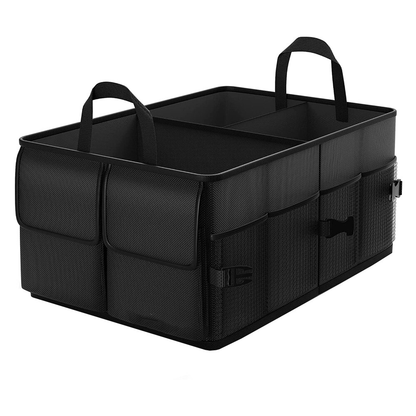 Organizator Auto Portbagaj Lodi293, 7 compartimente, pliabil, impermeabil, portabil, chingi de ancorare, multifunctional, universal, negru
