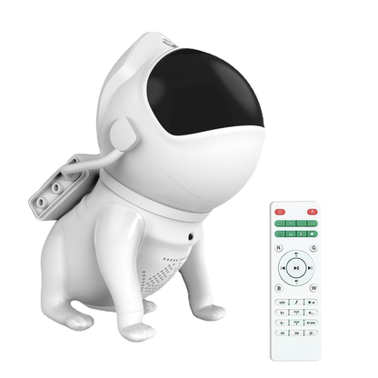 Proiector de Stele Catel Astronaut Lodi548, lampa de veghe pentru copii, reglare 360, sunete albe, trepte de ajustare luminozitate, timer, 15 moduri de iluminare, speaker bluetooth, alb
