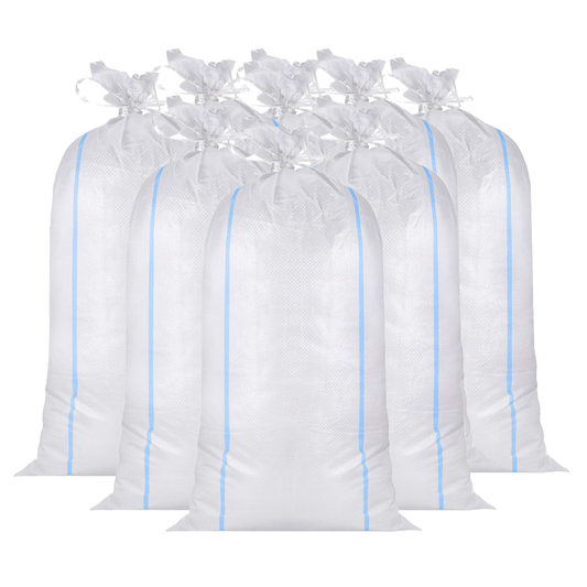 Set 150 de Saci de Rafie Lodi1251, materiale calitative, rezistenta ridicata, capacitate mare, waterproof, universali, 55 x 100 cm, alb/albastru