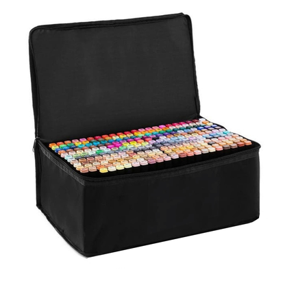 Set 262 Markere Lodi20, geanta de depozitare inclusa, 2 tipuri de varf, pe baza de alcool, culori intense, multicolor