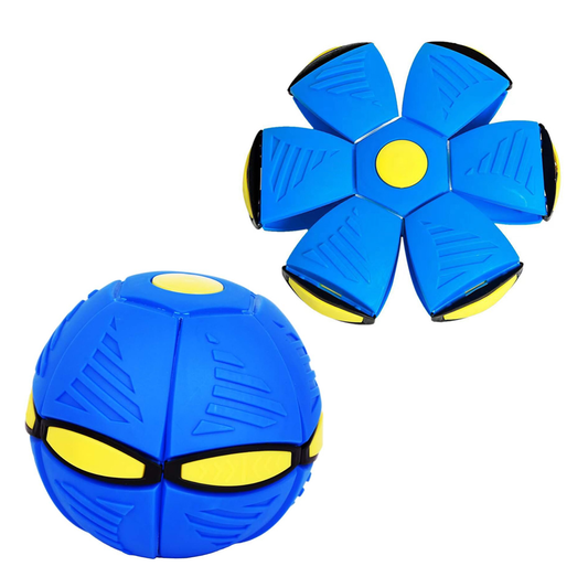 Minge Zburatoare Transformabila in Disc Frisbee Lodi340, 2 moduri de joaca, 23 cm, albastru