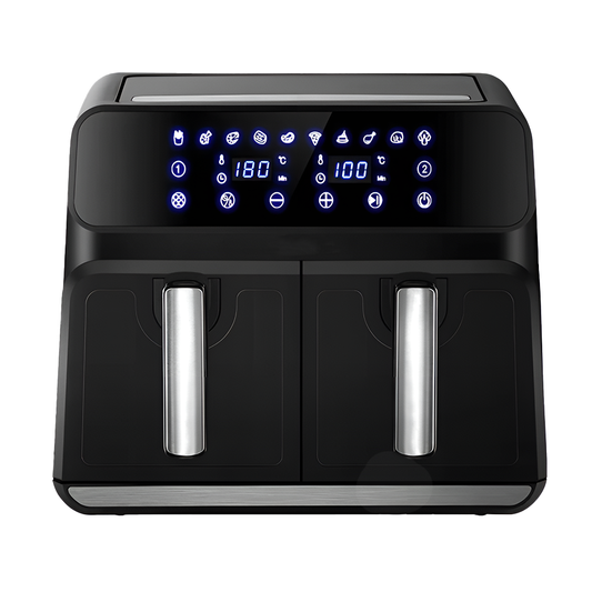 Friteuza Dubla Fara Ulei Air Fryer Lodi753, tehnologie smart sensing, programe smart chef automate, afisaj digital, capacitate 8 L, tehnologie de eliminare a grasimii, functie de pastrare la cald,tensiune alimentare 220-240 V, culoare negru
