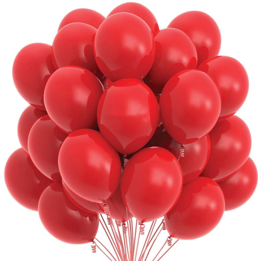 Set 100 Baloane Lodi256, pentru Petreceri/Aniversari/Evenimente, o singura dimensiune, latex, rosu