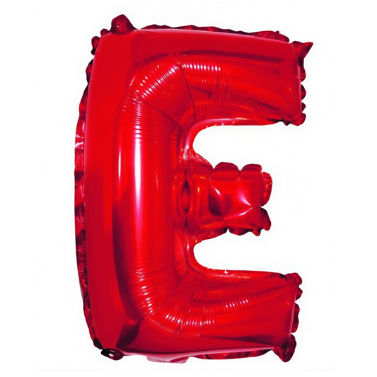 Balon in Forma de Litera E Lodi1477, metalizat, pentru Petreceri/Aniversari/Evenimente, rezistent, folie, rosu, 40 cm
