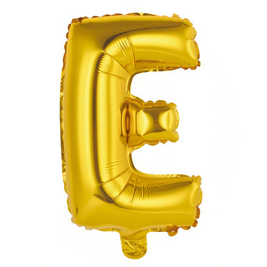 Balon in Forma de Litera E Lodi1468, metalizat, pentru Petreceri/Aniversari/Evenimente, rezistent, folie, gold, 40 cm
