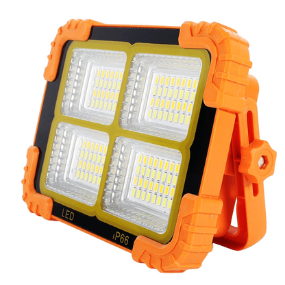 Lampa Solara 144 LED-uri Lodi268, 4 moduri de iluminare, protectie IP66, lumini de urgenta, power bank, portabila, Waterproof, exterior, portocaliu