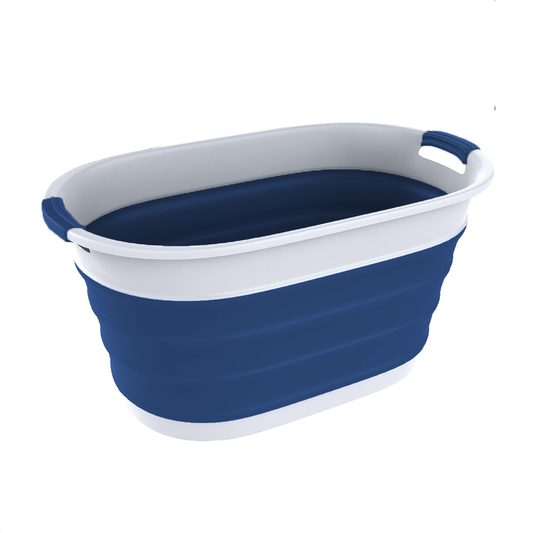 Cos de Rufe Pliabil  Lodi944, organizare si depozitare, multifunctional, compact, 32 litri,32 litri, 62 x 45 x 27 cm, albastru