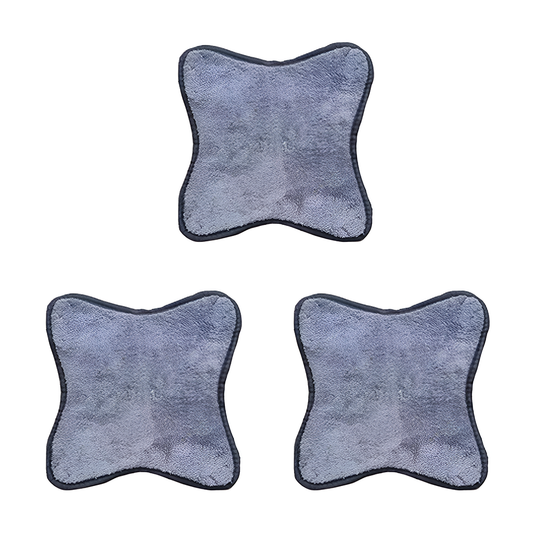 Set 3 Rezerve pentru Mop cu Cap in Forma de Stea Lodi1246, rotire 360 grade, 24 cm, gri