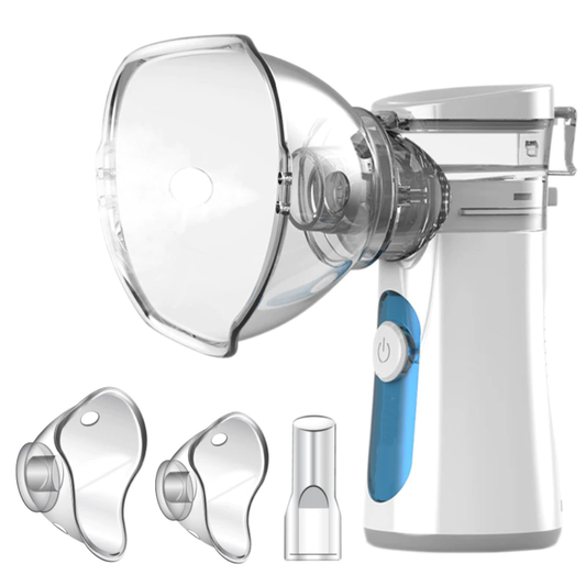 Aparat Aerosoli Lodi36 Nebulizator portabil ultrasonic, accesorii incluse, tehnologie mesh, 0.4ml/min, silentios, alb