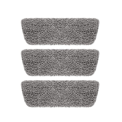 Set 3 Rezerve pentru Mop cu Cap Dreptunghiular Lodi1245, rotire 360 grade, 34 x 12 cm, gri