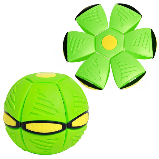 Minge Zburatoare Transformabila in Disc Frisbee Lodi355, 2 moduri de joaca, 23 cm, verde