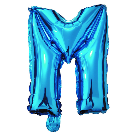 Balon in Forma de Litera M Lodi1478, metalizat, pentru Petreceri/Aniversari/Evenimente, rezistent, folie, albastru, 40 cm