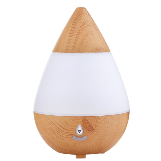 Difuzor Aromaterapie Lodi214, 7 culori LED, lumini dinamice, buton on/off, capacitate 235ml, silentios, umidifica aerul, stejar deschis