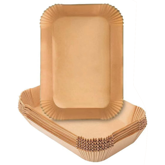 Set 100 Bucati Hartie de Copt pentru Air Fryer Lodi804, friteuza, unica folosinta, , 22 x14 x 4.5 cm, dreptunghiular, maro
