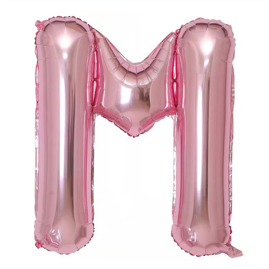 Balon in Forma de Litera M Lodi1475, metalizat, pentru Petreceri/Aniversari/Evenimente, rezistent, folie, roz, 40 cm