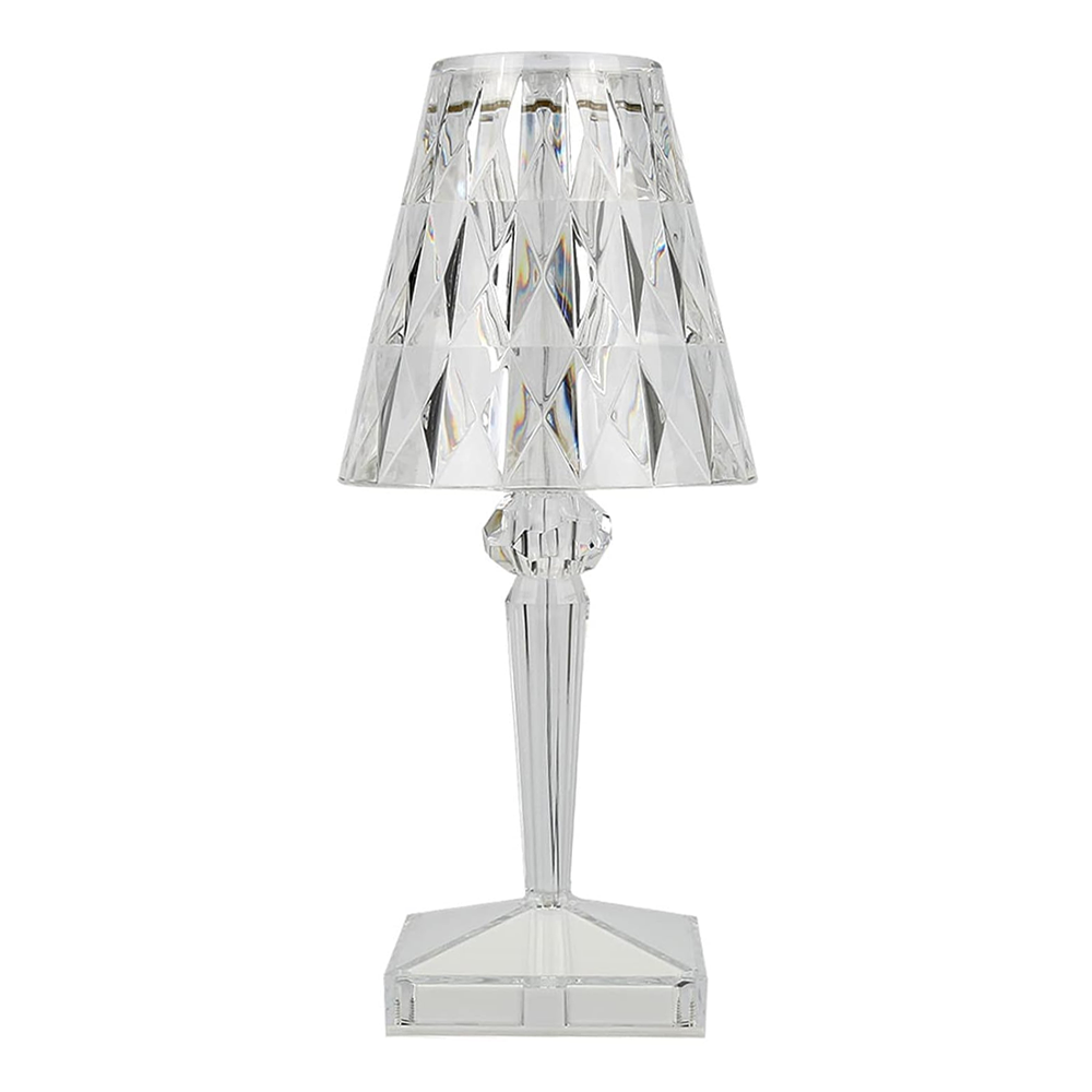 Lampa Ambientala Cristal LED Lodi1219, veioza, portabila, 3 moduri de iluminare, intensitate ajustabila, tactila, incarcare USB
