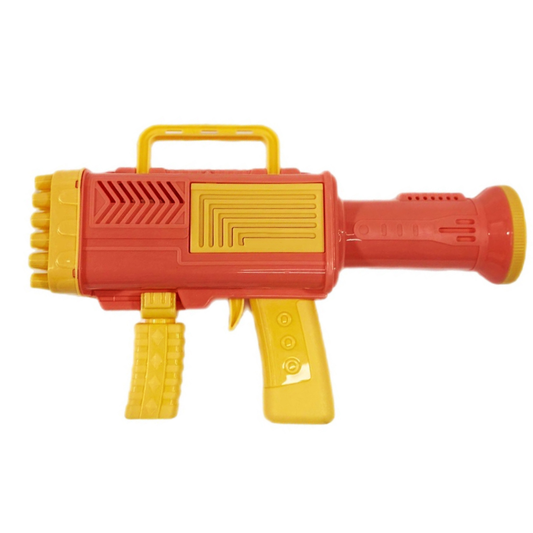 Pistol de Facut Baloane Bubble Gun Lodi65, tip Bazooka, automat, 34 orificii pentru bule, alimentare cu baterii, portocaliu/rosu