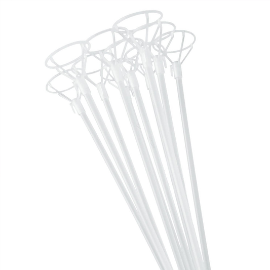 Set 10 Bete cu Rozete pentru Baloane Lodi308, lungime 42 cm, transparente