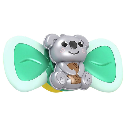 Jucarie Interactiva Fidget Spinner Lodi6, forma Koala, margini de silicon, 2 laturi, ventuza de prindere, 1-3 ani, verde