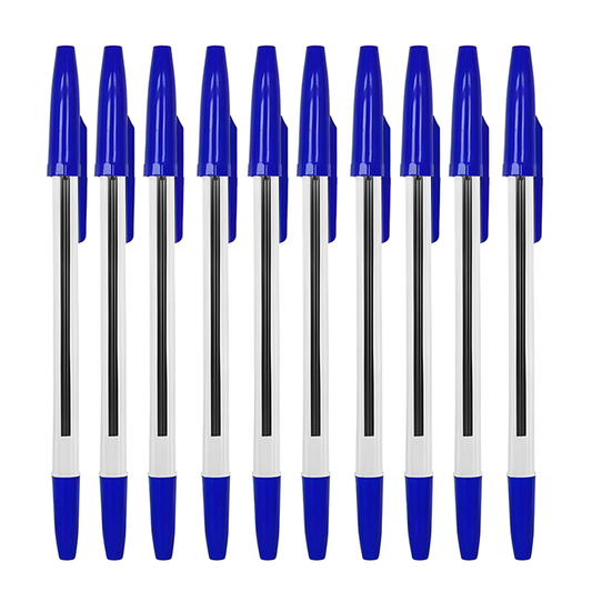 Set 50 de Pixuri Lodi1508, tip ballpoint, material rezistent, durabile, rezistente in timp, cap 0.7 mm, scriere neteda cu uscare rapida, cu capac, corp de plastic, albastru