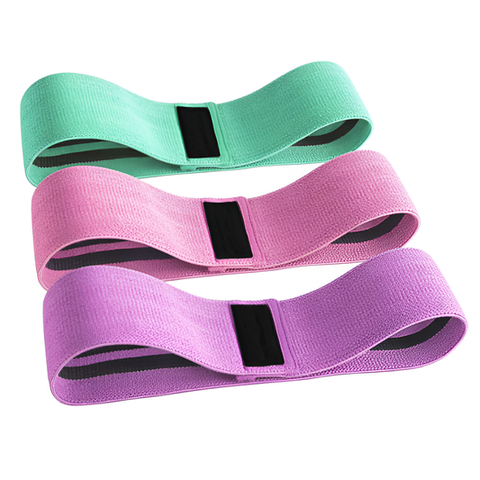 Set 3 Benzi Elastice pentru Antrenament Lodi1212, 3 niveluri de rezistenta, tesatura rezistenta, pentru incepatori/intermediari/avansati, culori pastelate